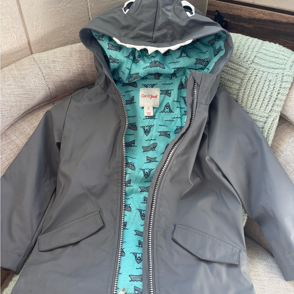 Cat & Jack Gray and Blue Raincoat for All-Weather Protection
